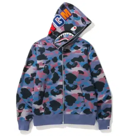 BAPE Grid Camo Shark Hoodie