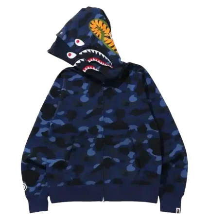 Color Camo Shark Double Hood Hoodie