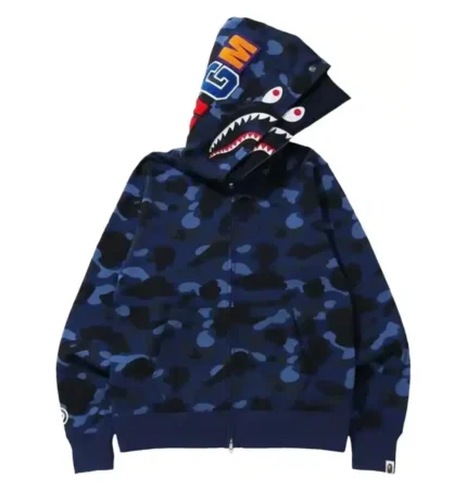 Color Camo Shark Double Hood Hoodie