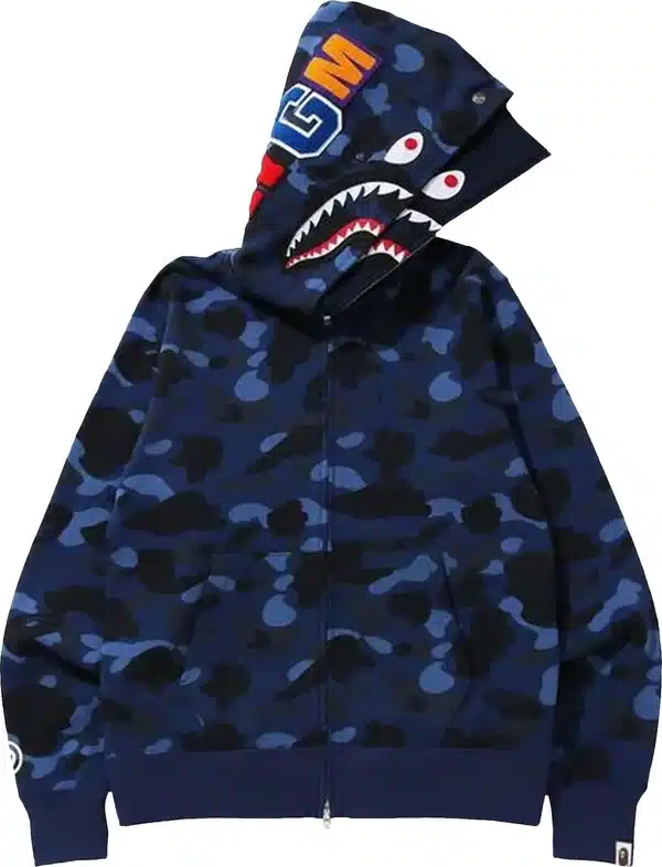 Color Camo Shark Double Hood Hoodie