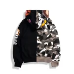 BAPE Shark Half Camo Black Hoodie