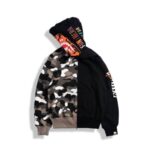BAPE Shark Half Camo Black Hoodie